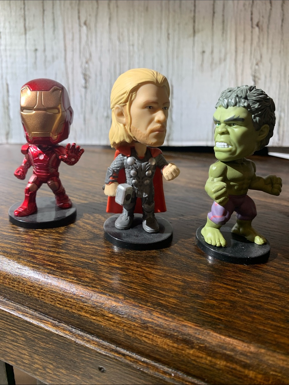 Marvel 2015 Mini bobble head Figure Set Iron Man, Thor, Hulk funko